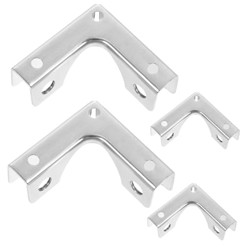 Angoily 4 Stück Teiliges Edelstahl Glasregal klemmset Verstellbare Glasklemme für Glas Stabile Halterung ohne Bohren für Rahmenlose Glasgeländer und Vitrinen von Angoily