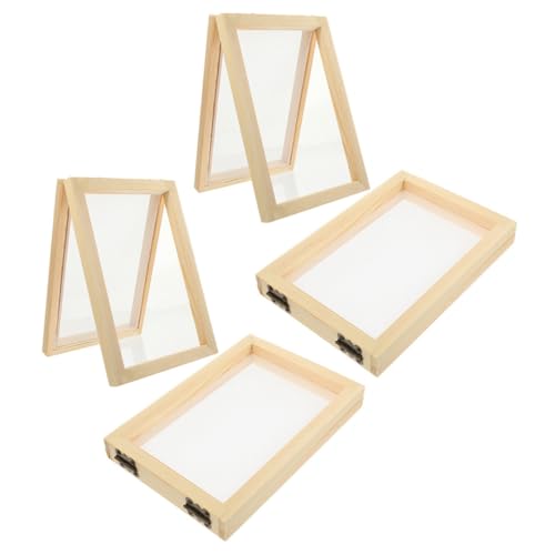 Angoily 4 Stück Teiliges Holz Papierherstellungsset DIY Papierherstellungsrahmen Stabile Glatte Papierform für Kreative Bastelprojekte und Umweltbewusstes Lernen Angoily 4 Stück Teiliges Holz Papierherstellungsset DIY Papierherstellungsrahmen Stabile Glatte Papierform für Kreative Bastelprojekte und Umweltbewusstes Lernen von Angoily