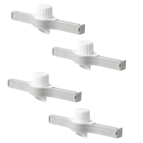 Angoily 4 Stück Teiliges Lebensmittel Verschlussclips aus Langlebigem Material Flexible und Einfache Anwendung Luftdicht und Feuchtigkeitsbeständig zur Frischhaltung von Snacks und von Angoily