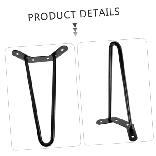 Angoily 4 Stück Teiliges Metall Tischbeine Höhe Haarnadel Design Stabile DIY Möbelfüße für Schreibtisch Couchtisch Nachttisch Schwarz von Angoily