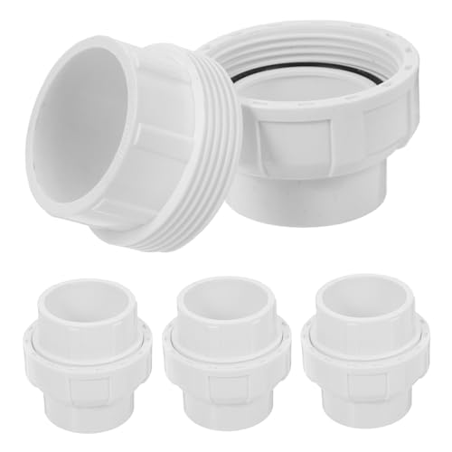 Angoily 4 Stück Teiliges PVC Wasserrohr Verbindungsset Kupplung für Pool Garten und DIY Projekte Installieren und Effizient Lecksicher von Angoily