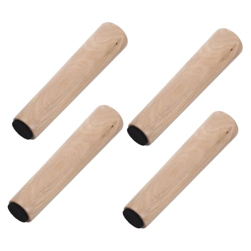 Angoily 4 Stück Teiliges Set Möbelbeine aus Massivem Holz Hohe Tischbeine und Sofabeine Robustes Ersatzteil für Bett Kommode Bank und Couchtisch Einfache Montage Minimalistisches Design von Angoily