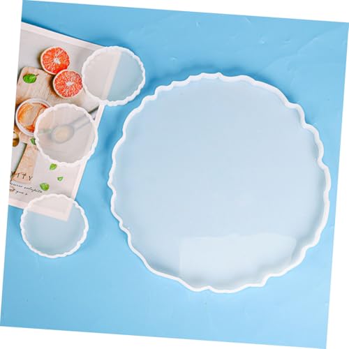 Angoily 4 Stück Teiliges Silikon Gießform für DIY Epoxidharz Untersetzer und Große Runde Tabletts Langlebig Leicht zu Entformen Rutschfest für Kreative Bastelprojekte mit Kindern und Angoily 4 Stück Teiliges Silikon Gießform für DIY Epoxidharz Untersetzer und Große Runde Tabletts Langlebig Leicht zu Entformen Rutschfest für Kreative Bastelprojekte mit Kindern und von Angoily