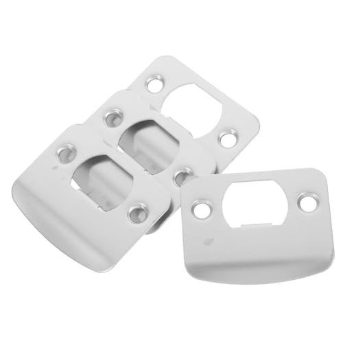 Angoily 4 Stück Teiliges Türschloss schlagblech aus Rostfreiem Edelstahl Langlebig und Robust Einfache Montage Große Öffnung Verbesserte für Außen Innentüren von Angoily