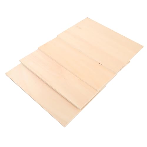 Angoily 4 Stück Unbehandelte Holzplatten Teiliges Glatte Oberfläche DIY Bastelholz für Gravur Malerei und Kreative Projekte Natürliches Holzmaterial Vielseitig Einsetzbar von Angoily