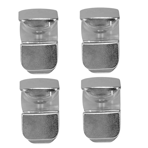 Angoily 4 Stück Verstellbare Glasplattenhalterung Robuste Halter für Glasregale mit Rutsch Matte für Vitrinen Trennwände und Material von Angoily
