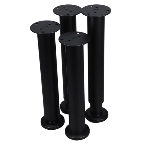 Angoily 4 Stück Verstellbare Möbelbeine Bettrahmenstützbeine Höhenverstellbar Robust für Bett Sofa Schrank und Möbelrahmen Ersatzfüße Belastbar Langlebig von Angoily
