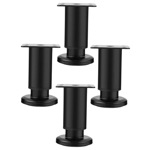 Angoily 4 Stück Verstellbare Möbelfüße Robustem Kaltgewalztem Stahl Höhenverstellbare Ersatz tischbeine mit Hoher Tragkraft für Stuhl Schrank Kommode und Esstisch von Angoily
