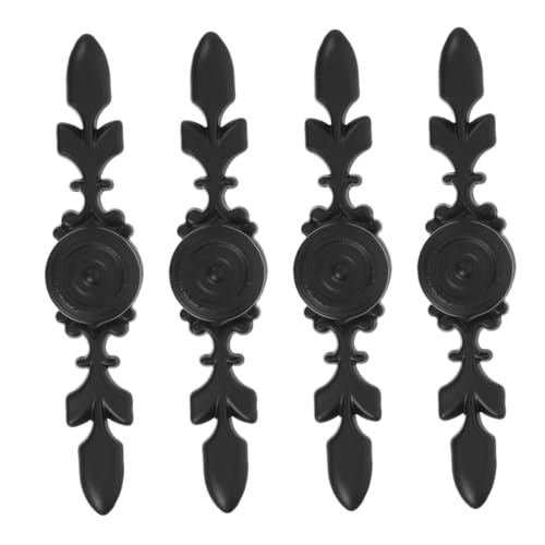 Angoily 4 Stück Vintage Stil Möbelgriff Set Aluminiumlegierung Schrankgriff mit Rückplatte Einloch Design Einfache Montage für Kommode Schublade Kleiderschrank Vielseitig Verwendbar von Angoily