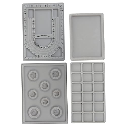 Angoily 4 Teiliges Design Schreibtisch Aufbewahrungsbox Perlenmatten Tabletts Perlenherstellungsbrett Organizer Halter Schmucktablett Perlen Aufbewahrungstablett Perlentablett von Angoily