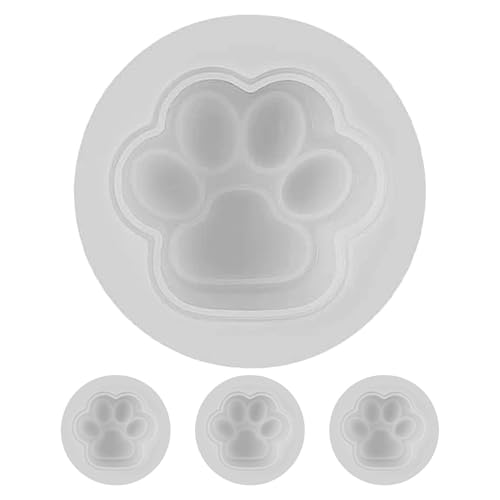 Angoily 4-teilige Pfotenabdruck-Form: Silikonform mit Kätzchenpfote zum Basteln für die Kerzenherstellung, Duftwachs, Seife und Aromaperlen, wiederverwendbare und flexible Form für DIY-Projekte Angoily 4-teilige Pfotenabdruck-Form: Silikonform mit Kätzchenpfote zum Basteln für die Kerzenherstellung, Duftwachs, Seife und Aromaperlen, wiederverwendbare und flexible Form für DIY-Projekte von Angoily