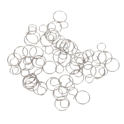 Angoily 40 Stück Teiliges Ringe aus Langlebigem Rostfrei und Elastisch DIY Kronleuchter Verbindungsringe für Moderne Lampen Ersatzteile zum Gläser Aufhängen im Schlafzimmer von Angoily