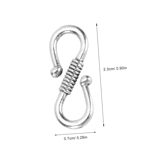 Angoily 40 Stück Teiliges S Haken Verschluss aus Tibetischem Silberlegierungs Vielseitige Schmuckverbinder für Armbänder und Halsketten Leichter Einfacher Toggle Verschluss für DIY von Angoily