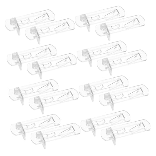 Angoily 40 Stück Transparente Kunststoff Möbel Regalhalter Stabile Schrankregalclips für Bücherregale Vielseitige Einlegebrettstützen Platzsparende Halterung für Küchen Wohnmöbel von Angoily