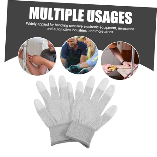 Angoily 5 Paare Antistatische Fingertip Handschuhe aus Robustem Carbonfaser pu mit Rutschfester Beschichtung Langlebig und Hitzebeständig für Präzise Arbeiten in Elektronik Montage und Angoily 5 Paare Antistatische Fingertip Handschuhe aus Robustem Carbonfaser pu mit Rutschfester Beschichtung Langlebig und Hitzebeständig für Präzise Arbeiten in Elektronik Montage und von Angoily