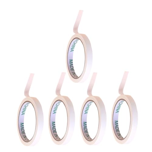 Angoily 5 Rollen Malerkrepp Weiß Säurefrei Abdeckband für Aquarellmalerei Künstler Masking Tape für Basteln DIY Kunstprojekte von Angoily