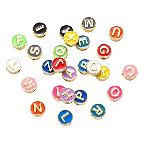 Angoily 5 Sätze Alphabet Zubehör Basteln Buchstaben Alphabet Abstandsperlen Zum Herstellen Von Zahlen Alphabet Perlen Verschiedene Perlen Großpackung Charms Bunte 26 Stück * 5 von Angoily