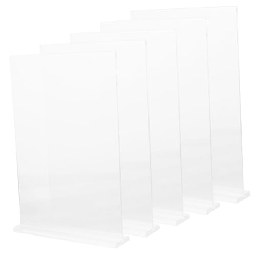 Angoily 5stücke Menühalter Aus Acryl Durchsichtiger Menüständer Schilderhalterständer Für Präsentation Im Büro Oder Restaurant Acryl-schilderhalter Mit Rutschfester Basis Als von Angoily