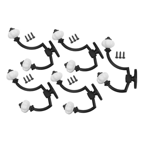 Angoily 5 Stück Doppelte Wandhaken aus Robustem Zinklegierung Vintage Kleiderhaken mit Zwei Haken Platzsparend für Mäntel Hüte Handtücher für Bad Schlafzimmer Flur Retro Design von Angoily