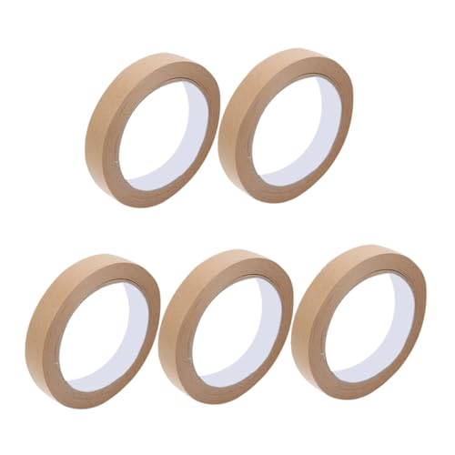 Angoily 5 Stück Selbstklebendes Kraftpapier Klebeband Reißbares Verpackungsband mit Starker Haftung Beschreibbar Leicht Versiegeln von Kartons und Fotosrahmen Angoily 5 Stück Selbstklebendes Kraftpapier Klebeband Reißbares Verpackungsband mit Starker Haftung Beschreibbar Leicht Versiegeln von Kartons und Fotosrahmen von Angoily