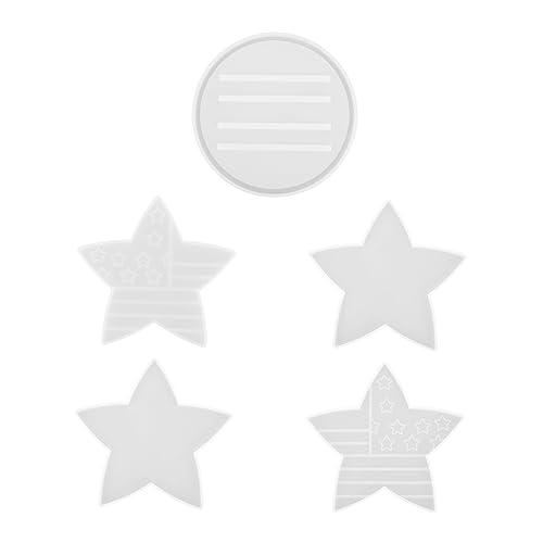 Angoily 5 Stück Silikonform für Untersetzer Teiliges Diy Sternen Mould für Epoxidharz Gießen und Heimdekoration Hitzebeständig Wiederverwendbar Bastelprojekte Angoily 5 Stück Silikonform für Untersetzer Teiliges Diy Sternen Mould für Epoxidharz Gießen und Heimdekoration Hitzebeständig Wiederverwendbar Bastelprojekte von Angoily