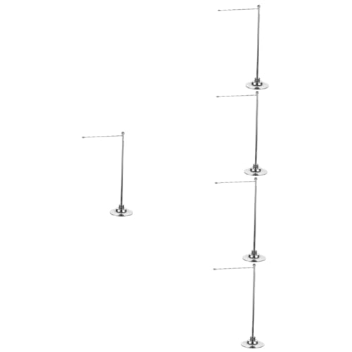 Angoily 5 Stück Tabellen -Flagstaff -Set Tischflaggenhalter Schreibtisch Tischfahne Fahnenstange Desktop-Flag-Halterung Fahnenmast zu Hause Rostfreier Stahl Silver von Angoily