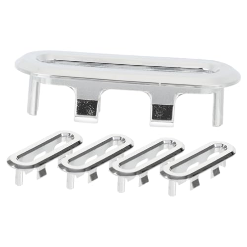 Angoily 5 Stück Teiliges Ovaler Überlaufabdeckungen aus Robustem Kunststoff und Spritzschutzfähig Kompakt und Leicht für Waschbecken und Bad Praktisches Zubehör für Badezimmerarmaturen von Angoily