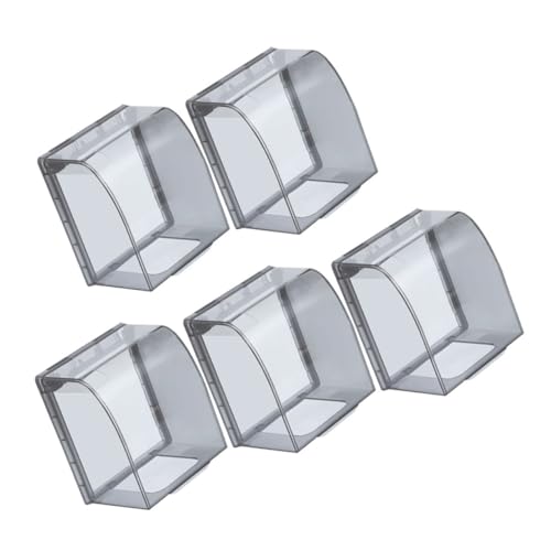 Angoily 5 Stück Teiliges Wasserdichtes Steckdosenabdeckungs Abdeckung Schutzhaube Einfache Montage Staub und Spritzwassergeschützt Geeignet für Badezimmer und Haushaltssteckdosen von Angoily