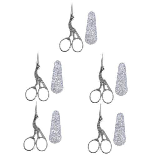 Angoily 5 Stück Vintage Nähschere für Diy Handwerk Scrapbooking Kompakte Schere mit Ergonomischem Griff und Abdeckung für Stoff Fäden und Papierkunst von Angoily