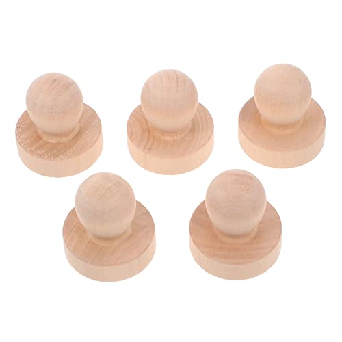 Angoily 5 Stücke Massivholz Griff Erste Handwerk Stempel Werkzeug Klasse Nummer Label Custom Halter Ton Scrapbooking Holz von Angoily