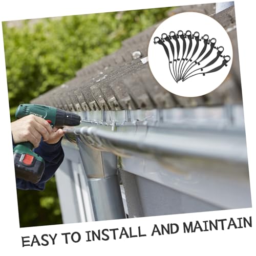 Angoily 50 Stück Schwarze Kunststoff Dachrinnen-schutzklammern mit Windschutz Wetterfeste Befestigungshaken zur Schnellen Montage von Mesh-gitterschutz Clips für Dachrinnen-filterfixierung Angoily 50 Stück Schwarze Kunststoff Dachrinnen-schutzklammern mit Windschutz Wetterfeste Befestigungshaken zur Schnellen Montage von Mesh-gitterschutz Clips für Dachrinnen-filterfixierung von Angoily