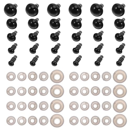 Angoily 500 Stück Sicherheitsaugen für Stofftiere Kunststoff Bastelaugen mit Unterlegscheiben für Puppen Häkeltiere und DIY Projekte Angoily 500 Stück Sicherheitsaugen für Stofftiere Kunststoff Bastelaugen mit Unterlegscheiben für Puppen Häkeltiere und DIY Projekte von Angoily