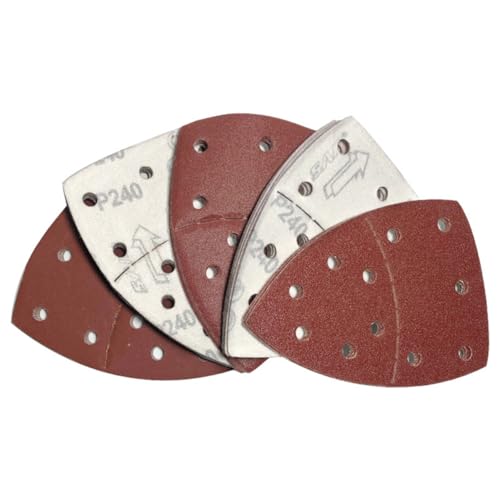 Angoily 50Stücke Hakenschlaufenschleifpapier Schleifpapier Set für Dreieckschleifer Körnung Geeignet zum Polieren Angoily 50Stücke Hakenschlaufenschleifpapier Schleifpapier Set für Dreieckschleifer Körnung Geeignet zum Polieren von Angoily