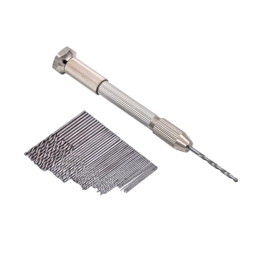 Angoily 51 Teiliges Handbohrer Set mit Single Ended Pin Vise Hand Drill und Bohrern für Schmuck Uhr Reparatur Miniatur Bohrwerkzeug aus Langlebigem Material Präzise Drehbohrhilfe Angoily 51 Teiliges Handbohrer Set mit Single Ended Pin Vise Hand Drill und Bohrern für Schmuck Uhr Reparatur Miniatur Bohrwerkzeug aus Langlebigem Material Präzise Drehbohrhilfe von Angoily