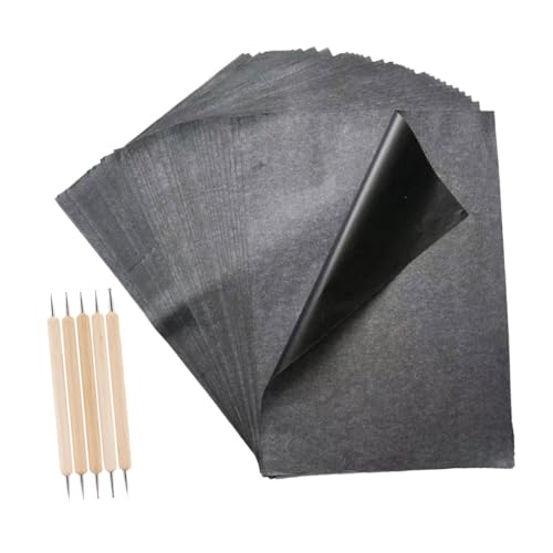 Angoily 55 Stück Kopierpapier Übertragen Graphitpapier Zum Durchzeichnen Graphit -transferpapier Kohle-pauspapier Transferpapier Aus Graphitpapier Verfolgungspapier Zum Nähen Black Holz von Angoily