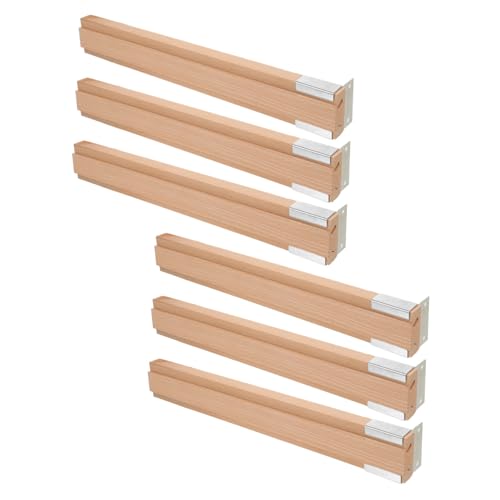 Angoily 6 Sätze Holz-metall-schubladenschienen Stabile Möbel-schubladenführung Mittig Montierte Laufschiene Langlebige Ersatzgleiter für Kommoden Küchen Schrankschubladen Khaki von Angoily