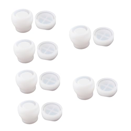 Angoily 6 Sätze Silikonform für Aufbewahrungstank mit Deckel Langlebige Waschbare DIY Epoxidharz Gießform Transparent Geeignet für Schmuck Kreative Bastelprojekte von Angoily