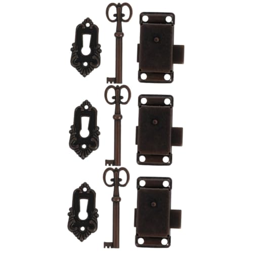 Angoily 6 Sätze Vintage Schrankschloss aus Robustem und Antikes Design für Schmuckkästen Holzboxen Schränke und Dekorative Möbel für DIY und Reparaturen von Angoily