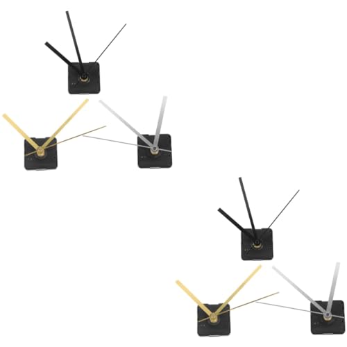 Angoily 6 Sätze Wanduhr geräuschloses Uhrwerk wanduhr selber Machen Retro Aufkleber Zahlen LED ersatzteile Wall Clock Uhr Reparatur Teile Ersatzset für die Stummschaltung der Uhr Plastik von Angoily