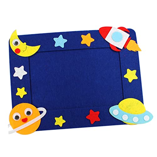 Angoily 6 Satz DIY Bilderrahmen Teiliges Nonwoven Bastelmaterial für Kinderprojekte für Vorschule und Kindergarten Doppelseitigem Kleber und Dekorationen von Angoily
