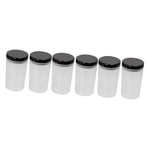 Angoily 6 Stck Teiliges Kunststoff Waschflaschen mit Pinselhalter Langlebiger Künstler Pinselreiniger Tragbar Geeignet für Nageldesign und Malzubehör Verschiedene Clip für Sauberes von Angoily