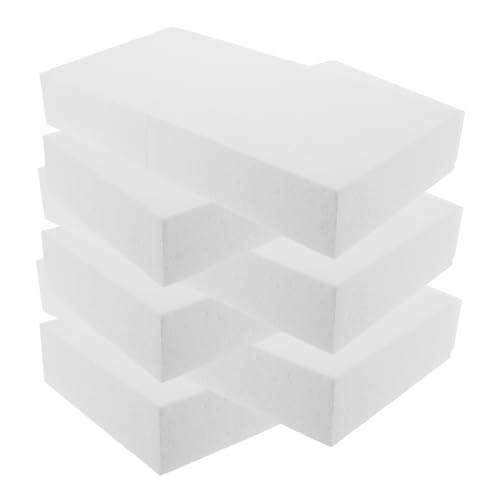 Angoily 6 Stück DIY Schnitzmaterialien Schaumstoff Torten Dummies Weiche Bausteine Polystyrol Schaumstoffplatten Verpackungsschaum Bastelblöcke Versandschaumblöcke von Angoily