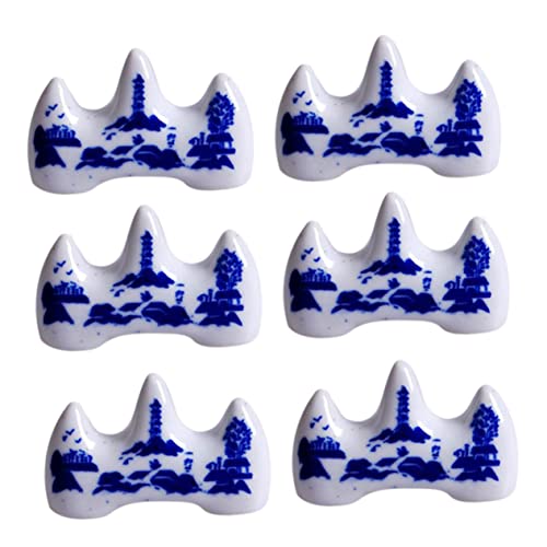 Angoily 6 Stück Drachenförmiger Stifthalter Kalligraphie-Stifthalter Kalligraphie-Pinselauflage Kalligraphie-Pinselhalter Stifthalter aus Keramik Pinsel Stift Rest von Angoily