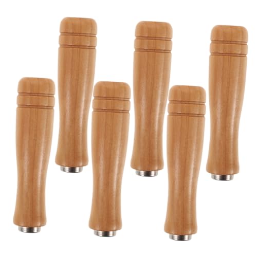 Angoily 6 Stück Holzfeilengriffe Ergonomisch Stabile Raspelgriffe Für Feilen Ersatz Griff Holzgriff Werkzeug Für DIY Projekte von Angoily
