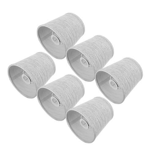 Angoily 6 Stück Kleine Lampenschirme aus Leinenstoff Weiche Lichtstreuung Passend für Tisch Steh und Hängelampen Eleganter Landhausstil für Schlafzimmer Wohnzimmer Küche Hotel von Angoily