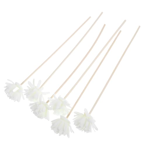 Angoily 6 Stück Künstliche Chrysantheme Blumendiffusor Diffusor Blume Austauschbare Aromatherapie-Sticks Aromatherapie Diffusor -Sticks Stöcke Für Diffusor Raumdiffusor-Sticks Holz Weiß von Angoily