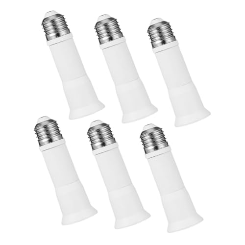 Angoily 6 Stück Lampenfassung Verlängerung Verstellbar Elektrische Fassung Adapter für Zuhause Büro Robuster PC Lampenhalter Socket Extender Flexible Lichtadapter von Angoily