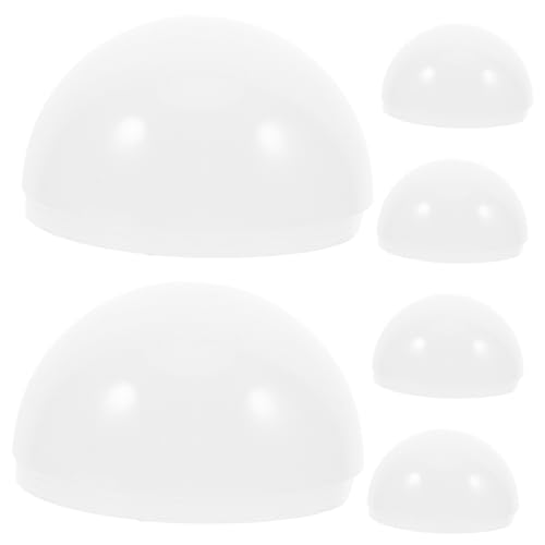 Angoily 6 Stück Lampenschirm Abdeckungen PC für LED Lampen Halbkreisförmiger Beschlag Diffusor Ersatzleuchten für Deckenlampen Weißes Design für Gleichmäßige Lichtstreuung von Angoily