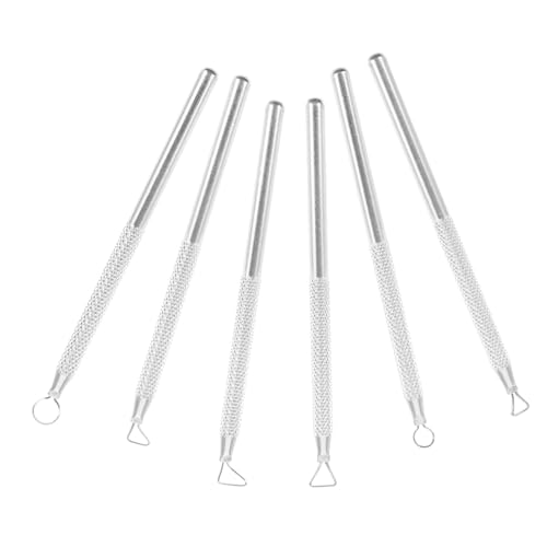Angoily 6 Stück Polymer -Tonwerkzeuge plastelina ton Werkzeug Skulpturwerkzeug Clay Tools Skulpturbearbeitung Modelliermasse Töpferwerkzeuge Keramikwerkzeuge Bildhauerei liefert Aluminium von Angoily