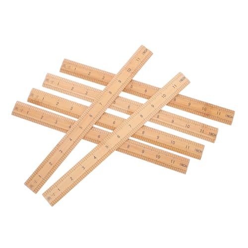 Angoily 6 Stück Teiliges Bambus Maßband Dual-Einteilung Lineal mit Abgeschrägter Kante für Präzise Stoffmessung Nähen Schneidarbeiten für Schule Büro Handwerk Angoily 6 Stück Teiliges Bambus Maßband Dual-Einteilung Lineal mit Abgeschrägter Kante für Präzise Stoffmessung Nähen Schneidarbeiten für Schule Büro Handwerk von Angoily